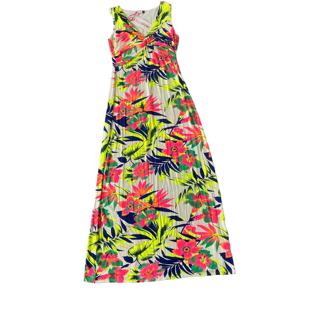 BNWT floral maxi dress UK size 12 halter neck - Picture 1 of 8